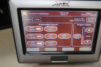 Touchscreen control user interface showing main page