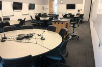 View of student collaborative table and chair seating 