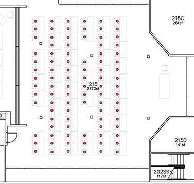 Layout diagram of room.