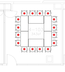 Layout diagram of room.