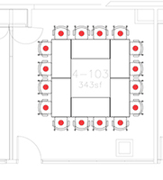 Layout diagram of room.