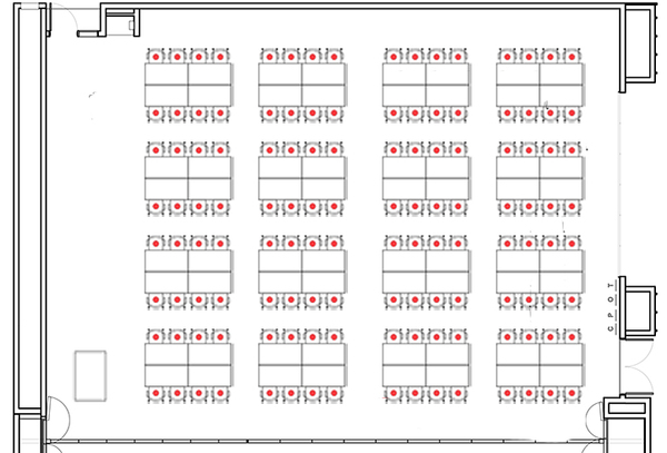 Layout diagram of room.